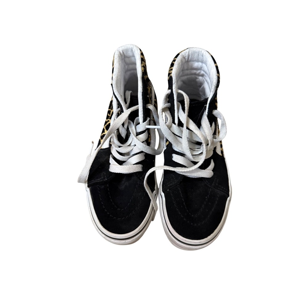 Vans Sk8-Hi Leopard Black‎ Skate Sneakers Youth Size 13.0 Shoes